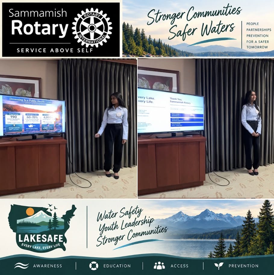 LakeSafe at Rotary Club of Sammamish Youthful Visionaries program